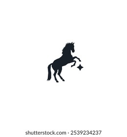 Horse logo flat vector design