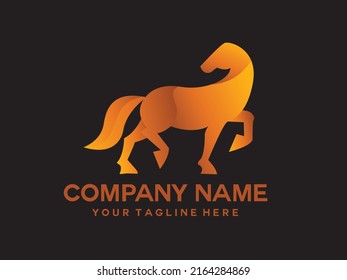 horse logo full color combination vector
