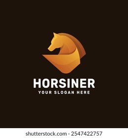 horse logo gradient style design