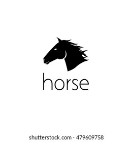 horse logo graphic design concept. Editable horse element, can be used as logotype, icon, template in web and print 