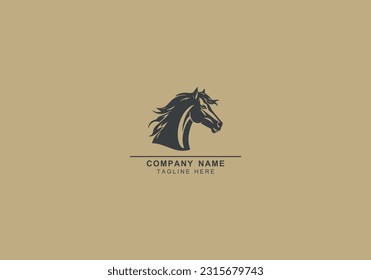 horse logo head horse emblem logo black vector icon of horse