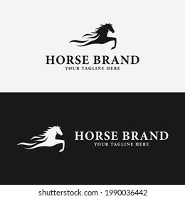 horse logo head vector design logo template