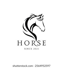 horse logo. horsehead vector.  horse silhouette