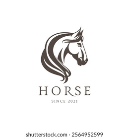 horse logo. horsehead vector.  horse silhouette