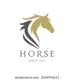 horse logo. horsehead vector.  horse silhouette