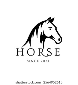 horse logo. horsehead vector.  horse silhouette