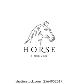 horse logo. horsehead vector.  horse silhouette