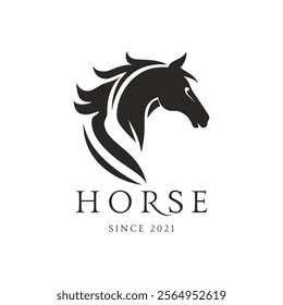 horse logo. horsehead vector.  horse silhouette