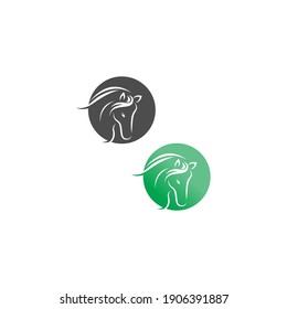 Icono de logotipo de caballo plantilla de diseño vector ilustración