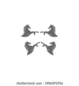 Icono de logotipo de caballo plantilla de diseño vector ilustración