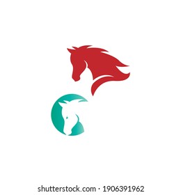 Horse logo icon design template vector illustration