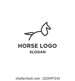 Icono de logotipo de caballo plantilla de diseño vector ilustración