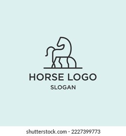 Horse logo icon design template 