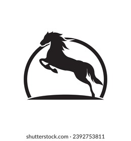 Icono del logotipo del caballo, plantilla de ilustración del vector de diseño.