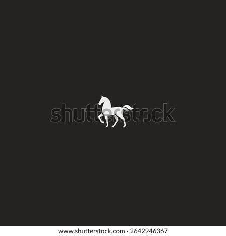Horse logo icon flat vector design