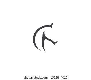 Horse logo icon head vector