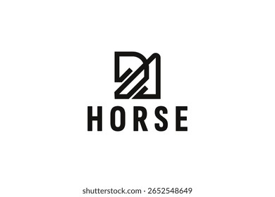 horse logo icon illustration, simple logo for branding