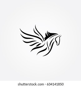 horse logo, icon pegasus