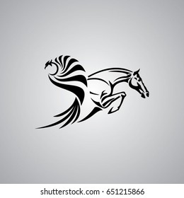 horse logo icon pegasus