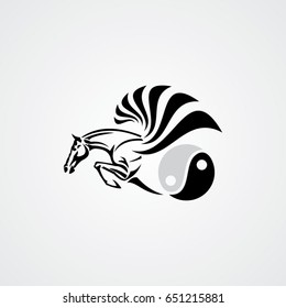 horse logo icon pegasus