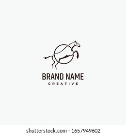 Horse logo Icon template design in Vector illustration 