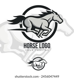 Horse logo icon template vector illustration