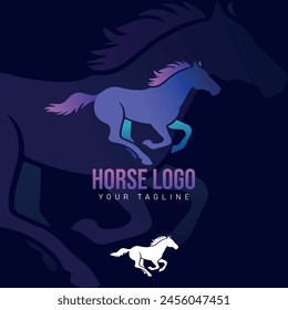 Horse logo icon template vector illustration