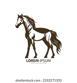 horse logo icon vector illustration design template silhouette isolated symbol illustration