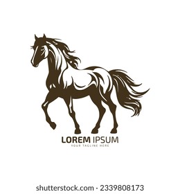 horse logo icon vector illustration design template illustration silhouette isolated symbol