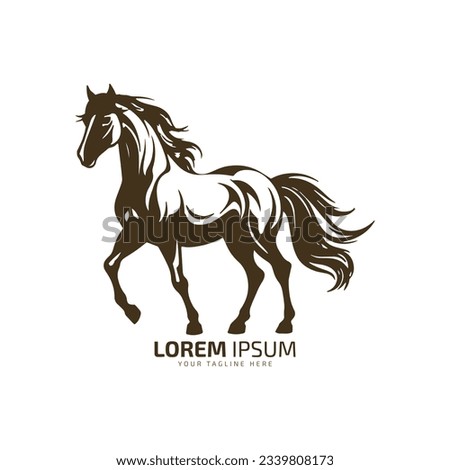 horse logo icon vector illustration design template illustration silhouette isolated symbol
