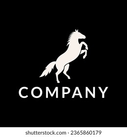 horse logo icon vector Silhouette illustration