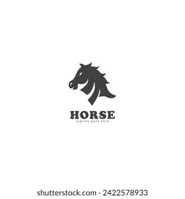 plantilla vectorial de icono de logotipo de caballo.