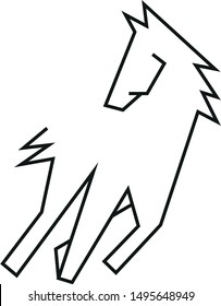 Horse logo mark black stroke