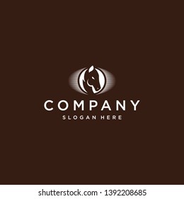 Horse Logo with negative space modern design template