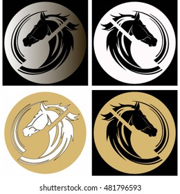 horse logo on the background EPS10