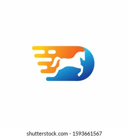 Horse logo is running fast