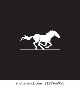 Horse logo running and training vector illustration, showcasing dynamic movement and strength—ideal for equestrian centers, sports brands, training facilities, or businesses needing an energetic