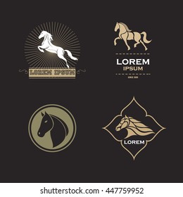 Horse logo set