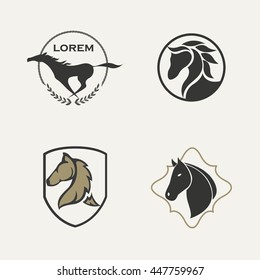 Horse logo set