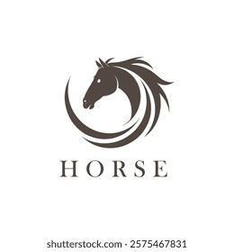 horse logo. horse silhouette. horse head vector.