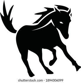 Horse Logo Silhouette Template Vector Icon Design