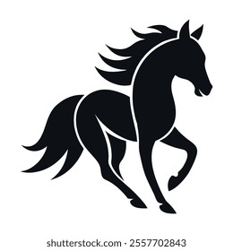 Horse logo silhouette vector design