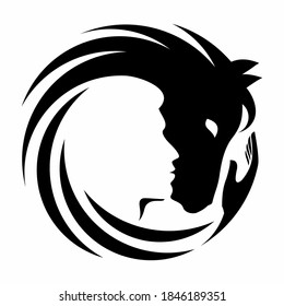 logotipo de caballo simple y limpio