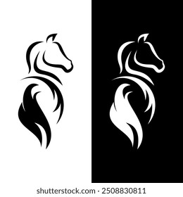 horse logo, simple and clean