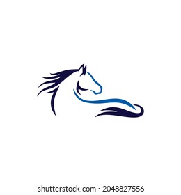 logotipo de caballo simple limpio y elegante