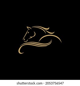 Horse logo simple clean and elegance