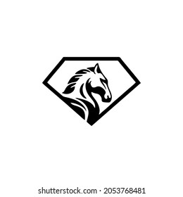 horse logo simple clean and elegance