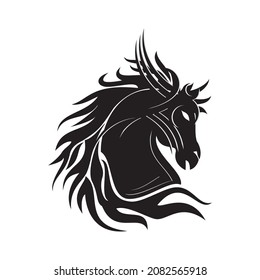 horse logo simple clean and elegance