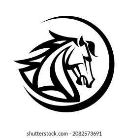 horse logo simple clean and elegance