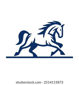 logotipo de cavalo simples limpo e elegância